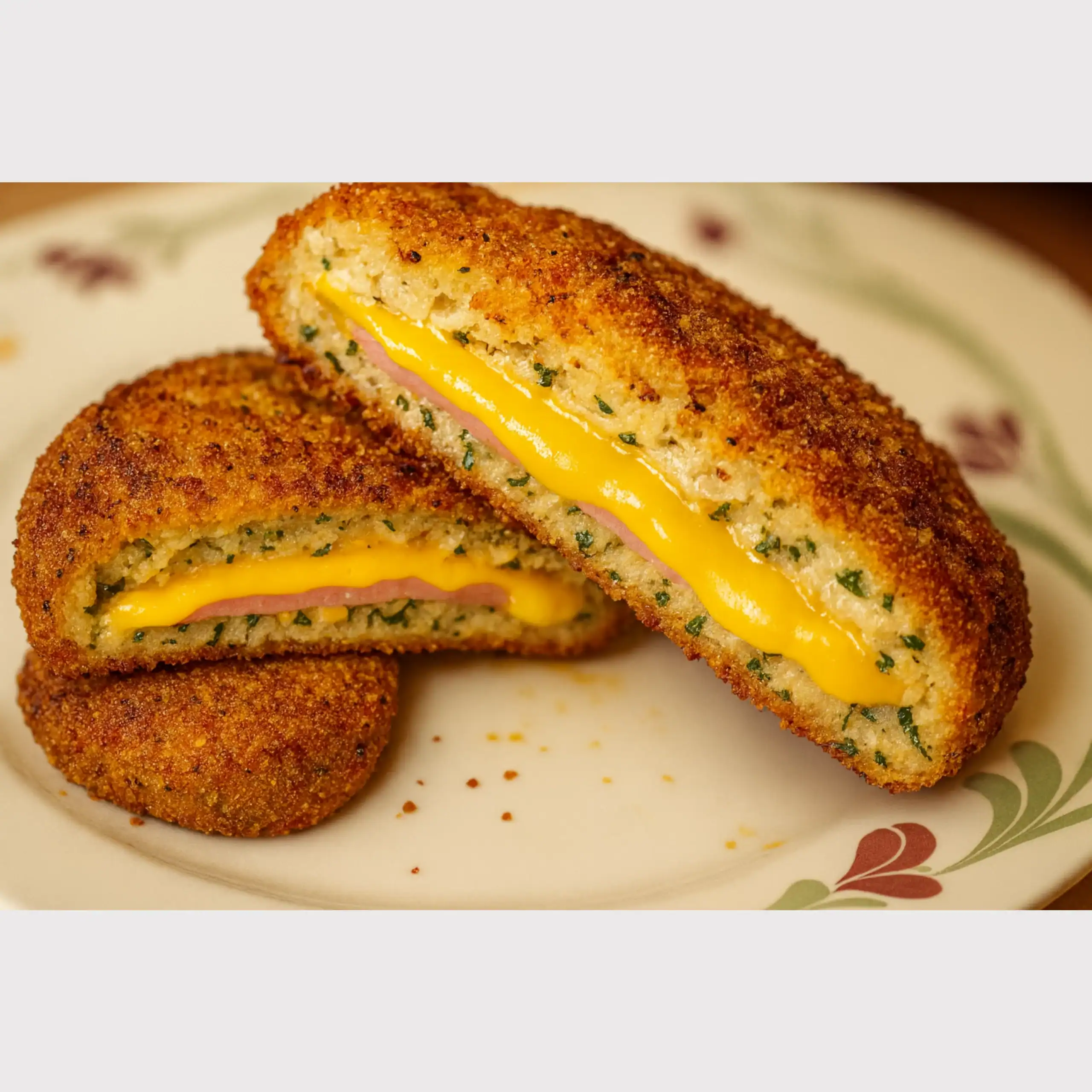 Croquetas de pollo y queso fundido, receta casera, plato típico español, comida tradicional deliciosa, ideal para tapas.