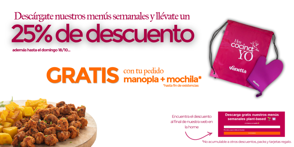 25% de descuento en la primera compra y esta semana regalo de mochila y manopla